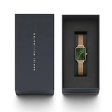 Daniel Wellington Pressed Melrose Emerald Green Rose Gold Mesh Strap Watch For Women - DW00100445 Authentic Buy Shop Now