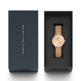 Daniel Wellington Petite Rose Gold Dial Rose Gold Mesh Bracelet Watch For Women - DW00100470 Authentic Buy Shop Now