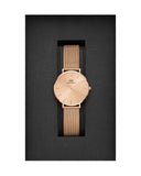 Daniel Wellington Petite Rose Gold Dial Rose Gold Mesh Bracelet Watch For Women - DW00100470 Authentic Buy Shop Now