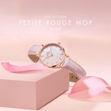 Daniel Wellington Petite Rouge Pink Dial Pink Leather Strap Watch For Women - DW00100511 Authentic Buy Shop Now
