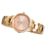 Daniel Wellington Iconic Link Pink Dial Rose Gold Steel Strap Watch For Women - DW00100333 Authentic Buy Shop Now
