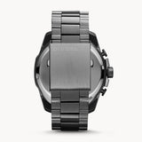 Diesel Mega Chief Chronograph Grey Dial Grey Steel Strap Watch for Men - DZ4282 Authentic Buy Shop Now