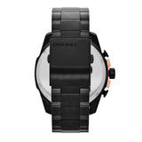 Diesel Mega Chief Chronograph Black Dial Black Steel Strap Watch For Men - DZ4309 Authentic Buy Shop Now
