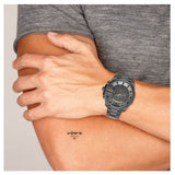 Diesel Mega Chief Chronograph Grey Dial Grey Steel Strap Watch For Men - DZ4466 Authentic Buy Shop Now