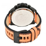 Diesel Mega Chief Chronograph Black Dial Brown Leather Strap Watch For Men - DZ4476 Authentic Buy Shop Now