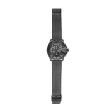 Diesel Mega Chief Chronograph Black Dial Black Mesh Strap Watch For Men - DZ4527 Authentic Buy Shop Now