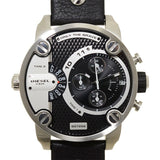 Diesel Little Daddy Black Dial Black Leather Strap Watch For Men - DZ7256 Authentic Buy Shop Now