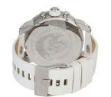 Diesel Badass Chronograph White Dial White Leather Strap Watch For Men - DZ7265 Authentic Buy Shop Now