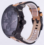Diesel Mr. Daddy 2.0 Chronograph Grey Dial Brown Leather Strap Watch For Men - DZ7406 Authentic Buy Shop Now