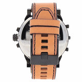 Diesel Mr. Daddy 2.0 Chronograph Grey Dial Brown Leather Strap Watch For Men - DZ7406 Authentic Buy Shop Now