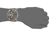 Diesel Mr Daddy Chronograph Grey Dial Brown Leather Strap Watch For Men - DZ7413 Authentic Buy Shop Now