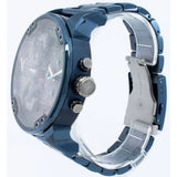 Diesel Daddy 2.0 Chronograph Grey Dial Blue Steel Strap Watch For Men - DZ7414 Authentic Buy Shop Now