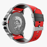 Diesel Mr Daddy 2.0 Chronograph Grey Dial Red Rubber Strap Watch For Men - DZ7423 Authentic Buy Shop Now