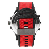 Diesel Mr Daddy 2.0 Chronograph Grey Dial Red Rubber Strap Watch For Men - DZ7423 Authentic Buy Shop Now