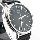Calvin Klein Surround Black Dial Black Leather Strap Watch for Men - K3W211C1 Authentic Buy Shop Now