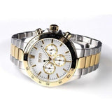 Hugo Boss Ikon Chronograph Silver Dial Two Tone Steel Strap Watch for Men - 1512960 Authentic Buy Shop Now