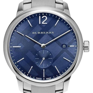 Burberry The Classic Blue Dial Silver Steel Strap Watch for Men - BU10007 Authentic Buy Shop Now