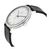 Calvin Klein Surround Silver Dial Black Leather Strap Watch for Men - K3W211C6 Authentic Buy Shop Now