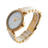 Michael Kors Parker Mother of Pearl Dial Two Tone Steel Strap Watch for Women - MK6400 Authentic Buy Shop Now