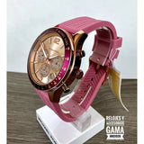 Michael Kors Berkley Quartz Rose Gold Dial Pink Rubber Strap Watch for Women - MKO1039 Authentic Buy Shop Now