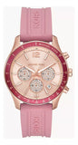Michael Kors Berkley Quartz Rose Gold Dial Pink Rubber Strap Watch for Women - MKO1039 Authentic Buy Shop Now