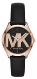 Michael Kors Jaycie Quartz Black Dial Black Leather Strap Watch for Women - MK2860 Authentic Buy Shop Now