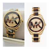 Michael Kors Janelle Three-Hand Gold Dial Two Tone Steel Strap Watch For Women - MK7136 Authentic Buy Shop Now