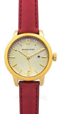 Burberry The City Gold Dial Red Leather Strap Watch for Women - BU9140 Authentic Buy Shop Now