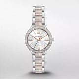 Michael Kors Taryn Quartz White Dial Two Tone Steel Strap Watch For Women - MK4461 Authentic Buy Shop Now