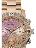 Guess Confetti Pink Dial Rose Gold Steel Strap Watch For Women - W0774L3 Authentic Buy Shop Now