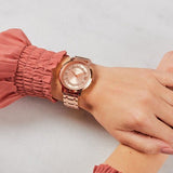 Guess Montauk Rose Gold Dial Rose Gold Steel Strap Watch For Women - W0933L3 Authentic Buy Shop Now