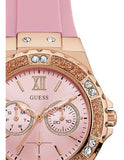 Guess Rose Gold Dial with Diamonds Pink Rubber Strap Watch For Women - W1053L3 Authentic Buy Shop Now