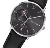 Tommy Hilfiger Brooklyn Black Dial Black Leather Strap Watch for Men - 1791509 Authentic Buy Shop Now
