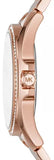 Michael Kors Kacie Three Hand Black Dial Rose Gold Steel Strap Watch for Women - MK6930 Authentic Buy Shop Now