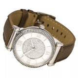 Michael Kors Caitlin Quartz Silver Dial Gray Leather Strap Watch For Women - MK2377 Authentic Buy Shop Now