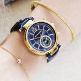 Michael Kors Sawyer Blue Dial Blue Leather Strap Watch for Women - MK2425 Authentic Buy Shop Now