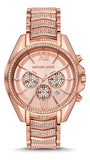 Michael Kors Whitney Chronograph Rose Gold Dial Rose Gold Steel Strap Watch For Women - MK6730 Authentic Buy Shop Now