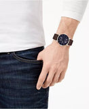 Tommy Hilfiger Hunter Blue Dial Brown Leather Strap Watch for Men - 1791605 Authentic Buy Shop Now