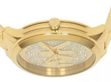 Michael Kors Runway Mercer Crystals Gold Dial Gold Steel Strap Watch For Women - MK6714 Authentic Buy Shop Now