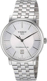 Tissot T Classic Carson Premium Powermatic 80 White Dial Silver Steel Strap Watch For Men - T122.407.11.031.00 Authentic Buy Shop Now