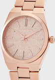 Michael Kors Channing Quartz Rose Gold Dial Rose Gold Steel Strap Watch For Women - MK6624 Authentic Buy Shop Now