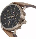 Tommy Hilfiger Briggs Chronograph Black Dial Brown Leather Strap Watch for Men - 1791425 Authentic Buy Shop Now