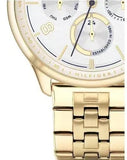 Tommy Hilfiger Harper Chronograph White Dial Gold Steel Strap Watch For Women - 1782223 Authentic Buy Shop Now