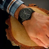 Tommy Hilfiger Justin Chronograph Black Dial Black Steel Strap Watch For Men - 1792055 Authentic Buy Shop Now