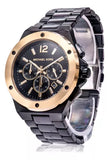 Michael Kors Lennox Chronograph Black Dial Black Steel Strap Watch For Men - MK8941 Authentic Buy Shop Now
