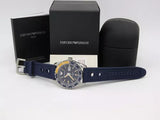 Emporio Armani Sportivo Chronograph Quartz Blue Dial Blue Rubber Strap Watch For Men - AR6045 Authentic Buy Shop Now