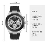 Guess Empire Chronograph Black Dial Black Silicon Strap Watch For Men - GW0583G1 Authentic Buy Shop Now