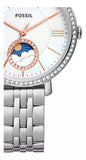 Fossil Jacqueline Multifunction Moonphase White Dial Silver Steel Strap Watch for Women - ES5164 Authentic Buy Shop Now