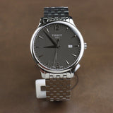 Tissot T Classic Tradition Grey Dial Silver Steel Strap Watch For Men - T063.610.11.067.00 Authentic Buy Shop Now