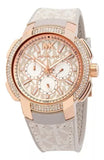 Michael Kors Sidney Chronograph White Dial Beige Leather Strap Watch For Women - MK6949 Authentic Buy Shop Now